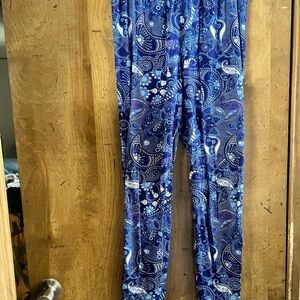 Blue Patterned Leggings